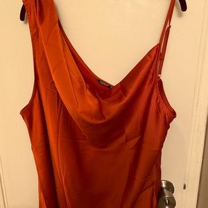 Burnt orange dress blouse